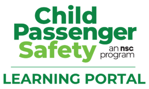 This is a logo for the National Safety Council's Child Passenger Safety Learning Portal. 