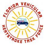 Florida Vehicular Heatstroke Task Force circle logo with station wagon inside the sun in middle of the circle